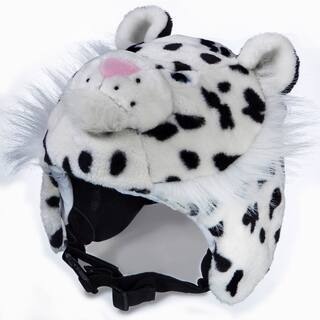 crazeeHeads Zippy the Snow Leopard Plush Helmet Cover