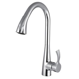 Y-Decor Manhattan Brass Single-handle Pull-down Kitchen Faucet with Polished Chrome Finish
