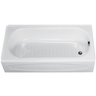 American Standard 0255.112.020 5' White Salem Right Hand Drain Recessed Bathtub