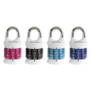 Master Lock 1535DWD Master Lock Word Combo Padlock Assorted Colors