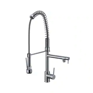 MTD Vanities Deo K8203 Single-hole Pull-down Spray Kitchen Faucet with Pot Filler