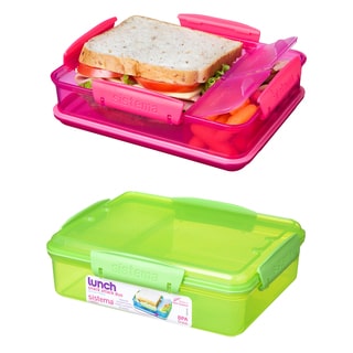 Sistema 1482 975ml Snack Attack Dual Container Assorted Colors