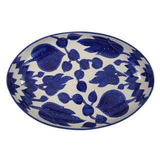 Le Souk Ceramique Jinane Design Stoneware Poultry Platter (Tunisia)