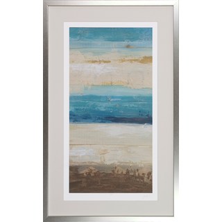 'Ocean Strata' Distressed Silver Finish Wood-framed Abstract Fine Art Giclee Print