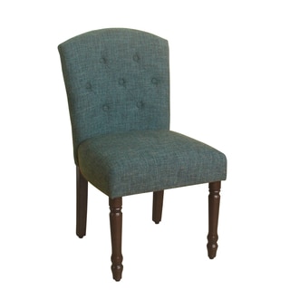 HomePop Delilah Button Tufted Dining Chair-Deep Teal-Single