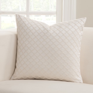 SIScovers Lyra Ivory Square Decorative Accent Pillow