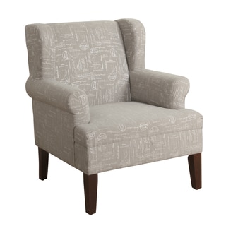 HomePop Emerson Wingback Accent Chair Pewter