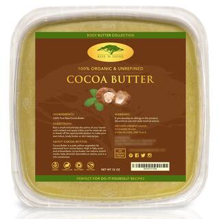 Rise 'N Shine Bulk Raw 32 oz. Unrefined Organic Cocoa Butter for Lotion, Shampoo, Lip Balm and Hand Cream Recipes