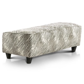 Furniture of America Amelie Contemporary Abstract Grey Rectangular Ottoman