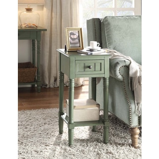 slide 1 of 1, Simple Simplicity Cottage Green Wood End Table