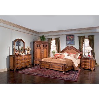 Chicago Bedroom Marquette Park Cognac King Leather Bed