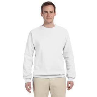 50/50 Nublend Fleece Men's Crew-Neck White Sweater