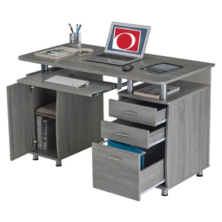 Modern Designs Grey MDF Multifunctional Office Desk With File Cabinet