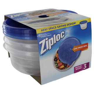 Ziploc 70933 Medium Round Ziploc Container 3-count