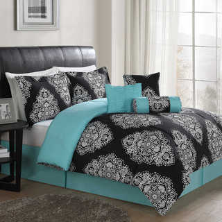 Barba Black 7-piece Comforter Set