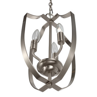 OVE Decors Valentino i Brushed Nickel Stainless Steel LED integrated Chandelier