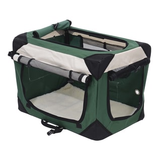 Pawhut 40-inch Soft-sided Folding Crate Pet Carrier