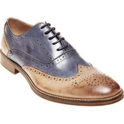 Men's Steve Madden Brymm Wing Tip Brogue Tan/Blue Waxed Leather