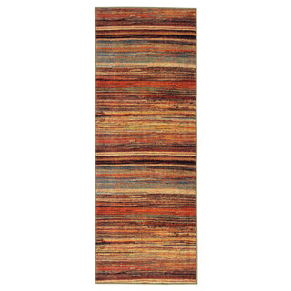 Ottomanson Authentic Collection Multicolor Non-Slip Contemporary Abstract Stripes Design Area Rug (1'8 x 4'11)