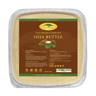 Rise 'N Shine Bulk Raw 32 oz. Organic Unrefined Ivory Shea Butter for Lotion, Shampoo, Lip Balm and Hand Cream Recipes