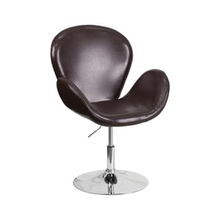 Offex Hercules Trestron Series Retro-style, Height Adjustable Seat, Leather Reception Chair