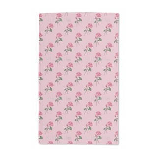 Pink Roses Hand Towel (Set of 2)