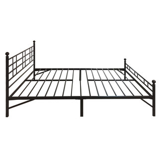 Crown Comfort Black Steel Twin XL Easy Setup Platform Bed Frame