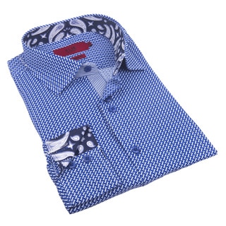 Elie Balleh Milano Italy Boy's Blue Polyester Style Slim Fit Shirt