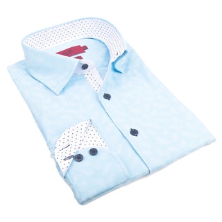 Elie Balleh Milano Italy Boy's 2016 Blue/Red/Green Cotton and Polyester Slim Fit Shirt