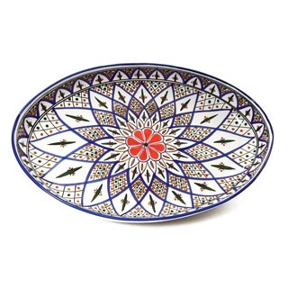 Le Souk Ceramique 'Tabarka' Stoneware Poultry Platter (Tunisia)