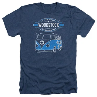 Woodstock/Van Adult Heather T-Shirt in Navy