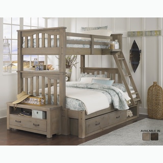 Highlands Collection Driftwood Twin Over Full Harper Bunk Bed