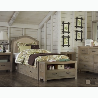Highlands Collection Bailey Driftwood Upholstered Twin Bed