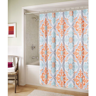 Maddy by Artisitc Linen Easy To Hang Shower Curtain With 12 Roller Hooks