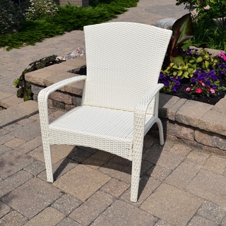 Walden Cream Wicker/Aluminum Woven Adirondack Chair