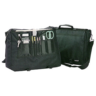 Goodhope Green Polyester/Vinyl/Fabric Flapover Briefcase