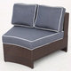 Madras Tortuga Outdoor Wicker Sectional Set with Ottoman by Christopher Knight Home