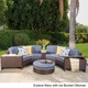 Madras Tortuga Outdoor Wicker Sectional Set with Ottoman by Christopher Knight Home