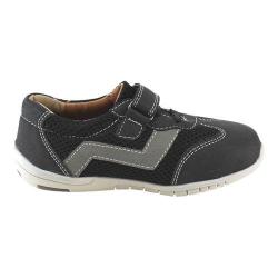 Boys' L &#x26; C Jake-881K Adjustable Strap Shoe Black