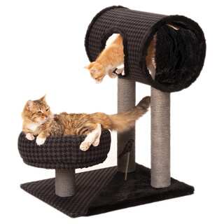 Max & Marlow 31-inch Cat Tree, Tunnel, Hut, and Lounger