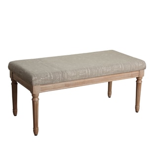 HomePop Olivia Decorative Accent Bench Pewter
