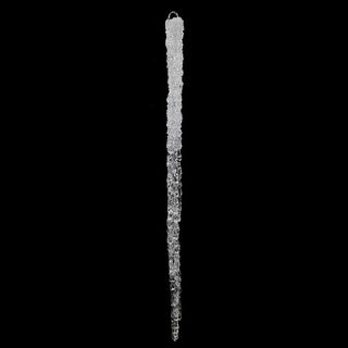 Clear Glitter Plastic 30-inch Icicle Ornaments (Set of 2)