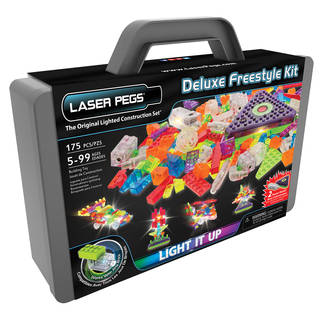 Laser Pegs Deluxe Freestyle Lighted Construction Toy Kit