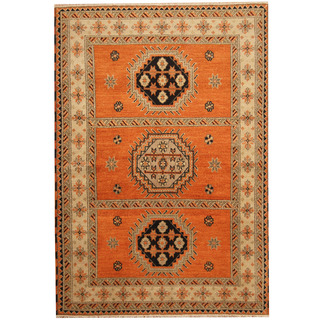 Herat Oriental Indo Hand-knotted Tribal Kazak Wool Rug (5'8 x 8'2)