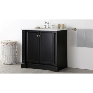 Legion Furniture Quartz Top 36-inch Espresso Single Bathroom Vanity