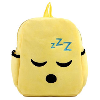 Baby Deluxe Little Kids' 'Show Your Emoticon' Boring Face Emoji Face Plush Backpack