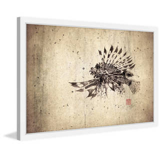 Marmont Hill - 'Lionfish' by Dwight Hwang Framed Painting Print
