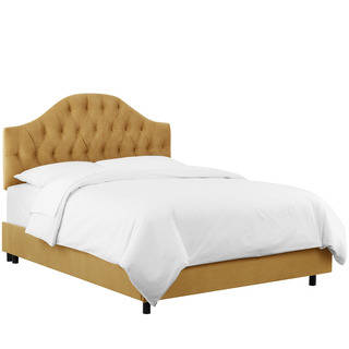 Skyline Furniture Mystere Moccasin Diamond Tufted Bed
