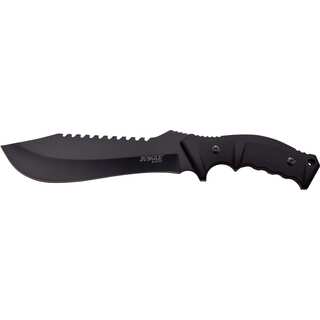 Jungle Master Black Rubber Grip/Stainless Steel 15-inch Survival Knife