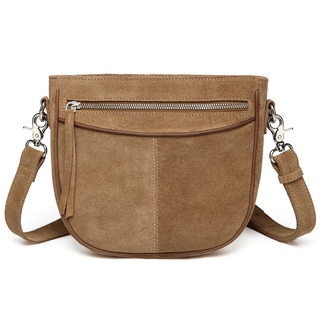 Vicenzo Leather Donielle Suede Leather Crossbody Bag